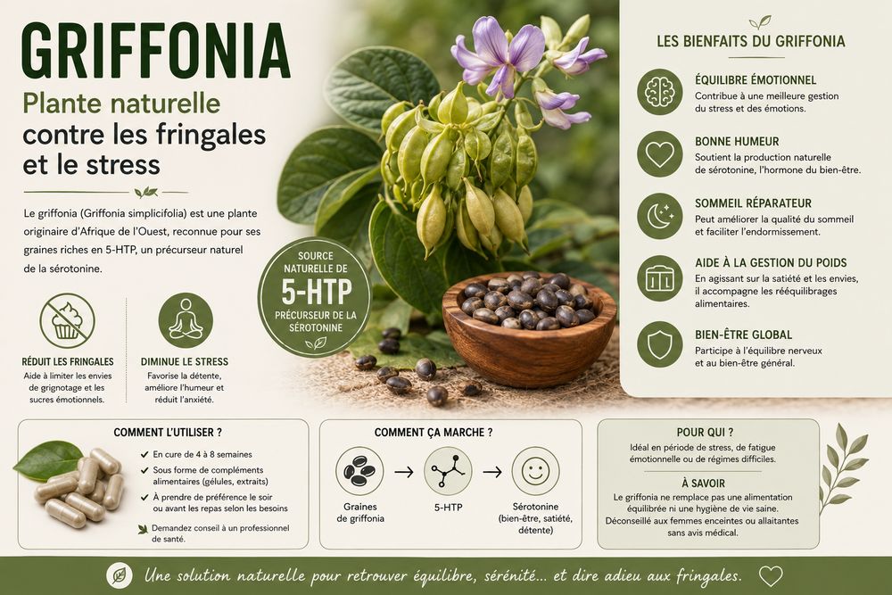 Griffonia : plante naturelle contre les fringales et le stress